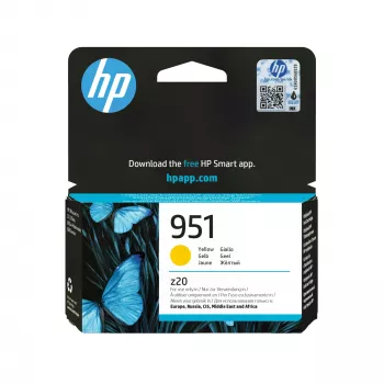 Original HP 951 geltonas kasečių rašalas – pigmentinis geltonas, 8 ml, standartinė išeiga