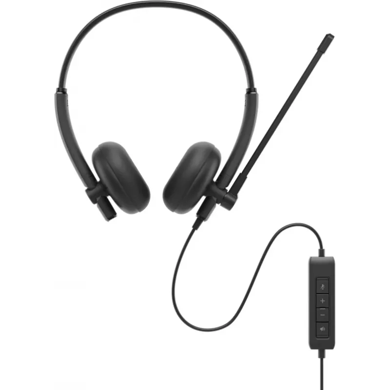 DELL WH125 Ausinės laidinės ant galvos, biuro/skambučių centrui, USB-A, juodos