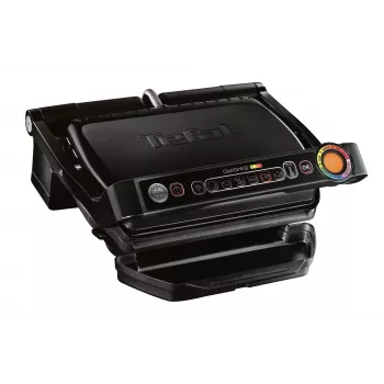 Kontaktinė grilio keptuvė Tefal GC7148 – 2000 W, nerūdijančio plieno korpusas, stačiakampė, reguliuojamas termostatas, grotelės viršuje, 365×365×175 mm