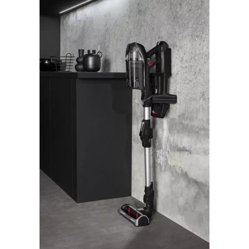 Rowenta X-Force RH9958 belaidis 2-in-1 šluotinis dulkių siurblys, HEPA filtras, 0,9 L, juodai pilkas
