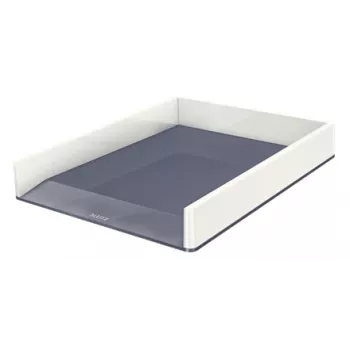 Leitz WOW dviejų spalvų dokumentų dėklas, plastikinis, metalinis, baltas, A4, 267 mm, 336 mm, 49 mm