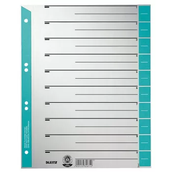 Leitz 16520030 Skaitmeniniai skirtukai iš kartono, mėlyni/pilki