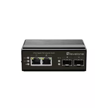 LevelOne IGP-0432 tinklo jungiklis, nevaldomas, Gigabit Ethernet (10/100/1000), PoE, juodas