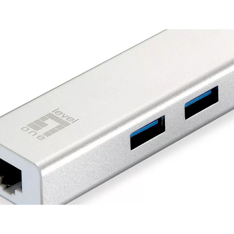 LevelOne USB-0503 USB tinklo adapteris su 3 prievadų USB 3.0 šakotuvu