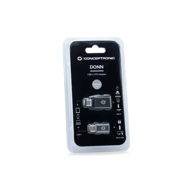 Conceptronic DONN04G USB-C į USB A/MicroB OTG adapterių rinkinys 2 vnt., 10Gbps (C-A), 480Mbps (C-MicroUSB)
