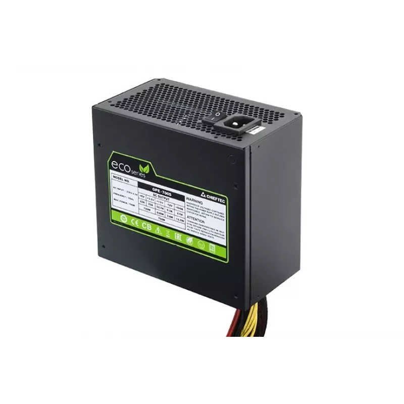 Maitinimo šaltinis Chieftec GPE-700S 700W, 24 kontaktų ATX, PS/2, juodos spalvos