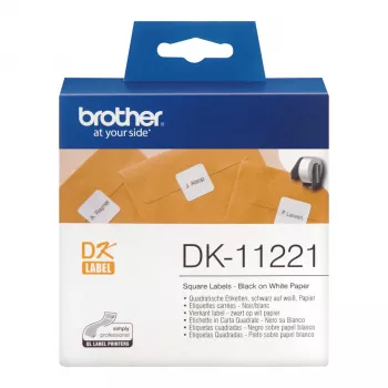 Popierinės kvadratinės etiketės Brother DK11221
