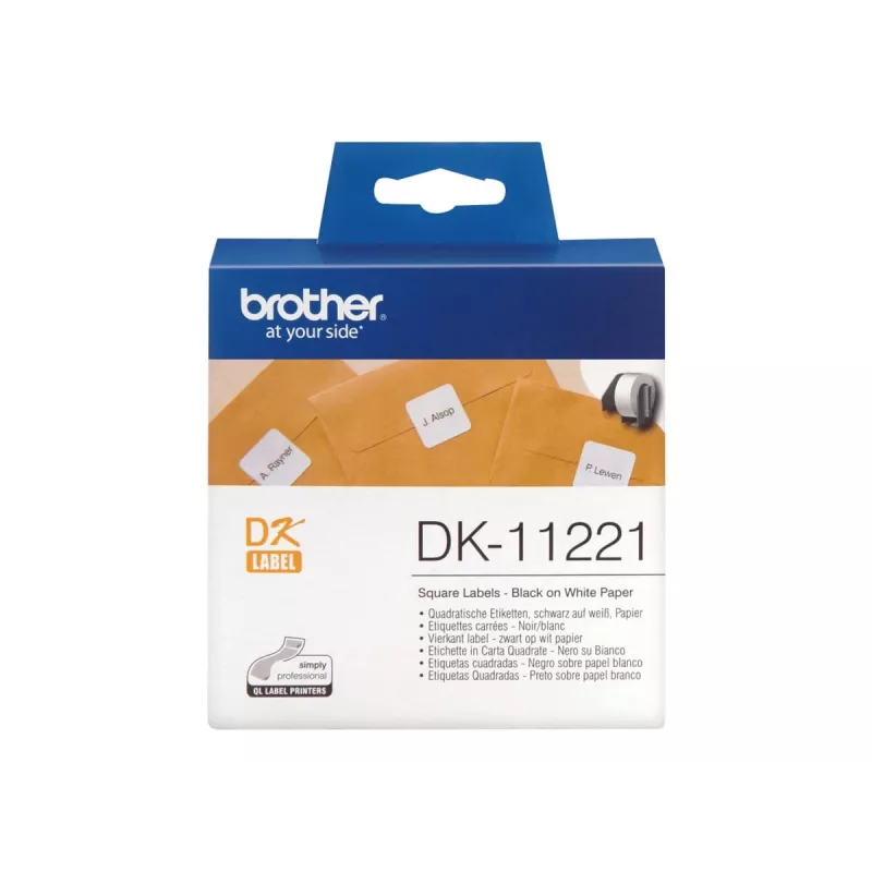 Popierinės kvadratinės etiketės Brother DK11221