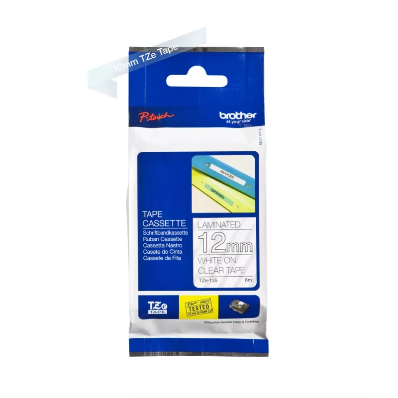 Laminuota juosta 12mm Brother TZe135