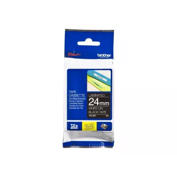 Juosta etiketėms Brother TZe355 24mm balta ant juodo