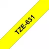 Juosta etikečių Brother TZe-631 (TZe) 12 mm x 8 m, juoda ant geltonos
