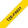 Juosta etikečių spausdinimui TZ Brother TZE-FX631, geltona, 1,2 cm x 8 m