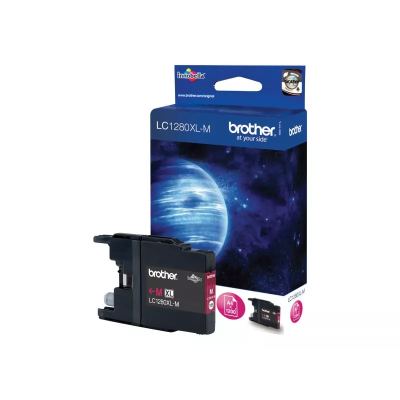 Kasetė rašalinė Brother LC1280XLM purpurinė (magenta) originali didelės talpos (XL)