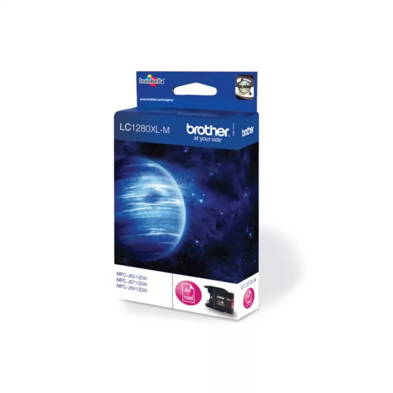 Kasetė rašalinė Brother LC1280XLM purpurinė (magenta) originali didelės talpos (XL)