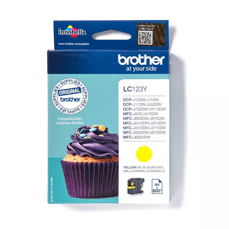 Rašalinė kasetė Brother LC123Y geltona