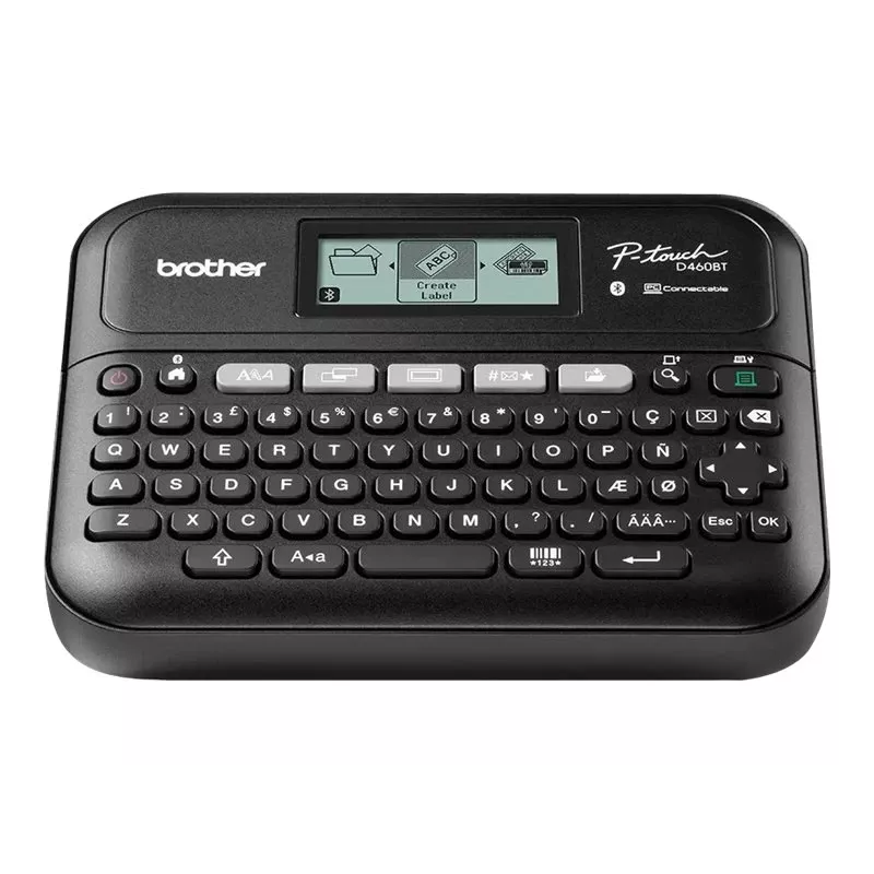 Etikečių spausdintuvas Brother PT-D460BTVP terminis perkėlimas 180×180 DPI 30 mm/s laidinis ir Bluetooth QWERTY TZe juosta