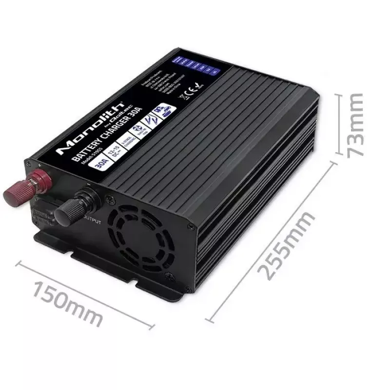 Baterijų įkroviklis QOLTEC 51955 — 30A 12V LiFePO4, AGM, GEL, SLA
