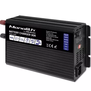 Baterijų įkroviklis QOLTEC 51955 — 30A 12V LiFePO4, AGM, GEL, SLA