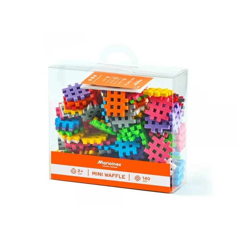 Marioinex Mini Waffle 140 – 140 detalių statybinis rinkinys, įvairiaspalvis, nuo 3 metų
