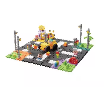 Konstruktorius Marioinex Waffle mini Blocks – Gatvė, 280 dalių
