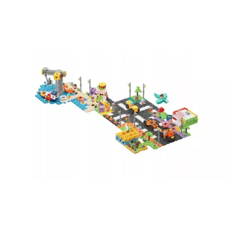 Konstrukcinis rinkinys Marioinex Blocks Waffle mini Food Truck 904244 spalvotas statybos rinkinys