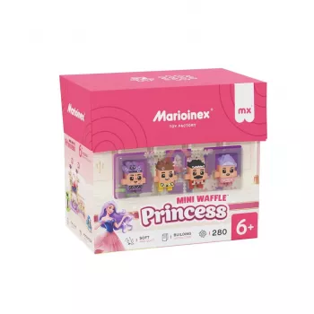 Konstrukcinis rinkinys Marioinex Waffle Mini Blocks Princess – 280 dalių, įvairiaspalvis, dėžutė, nuo 6 metų