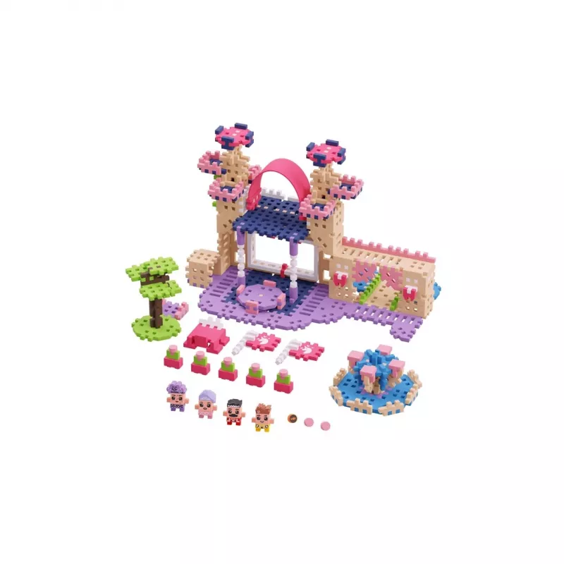 Konstrukcinis rinkinys Marioinex Waffle Mini Blocks Princess – 280 dalių, įvairiaspalvis, dėžutė, nuo 6 metų