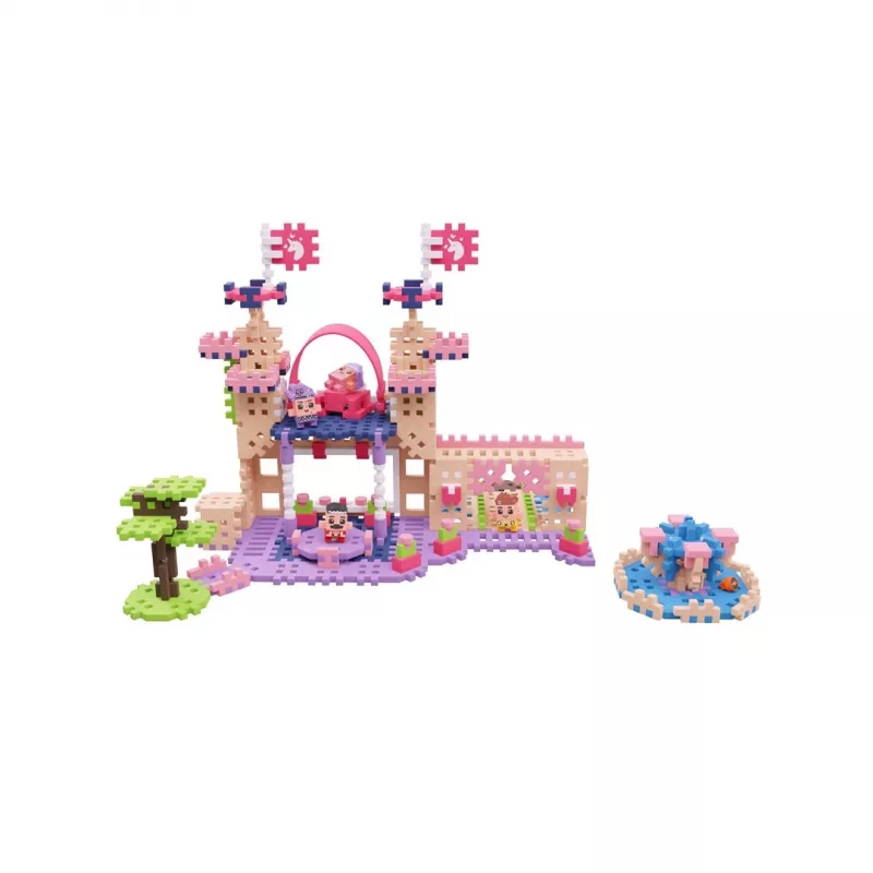 Konstrukcinis rinkinys Marioinex Waffle Mini Blocks Princess – 280 dalių, įvairiaspalvis, dėžutė, nuo 6 metų