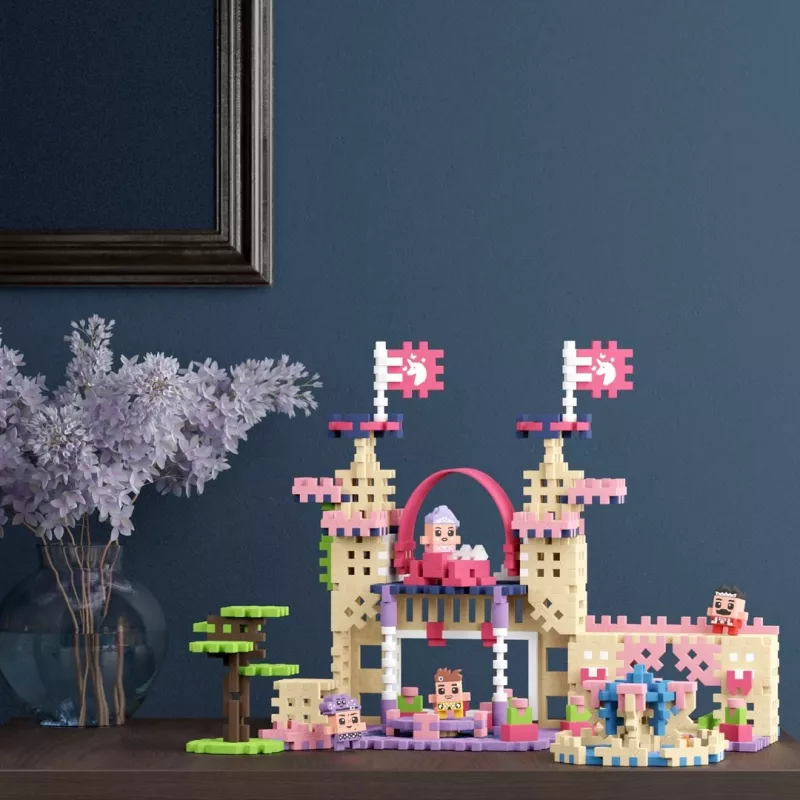 Konstrukcinis rinkinys Marioinex Waffle Mini Blocks Princess – 280 dalių, įvairiaspalvis, dėžutė, nuo 6 metų