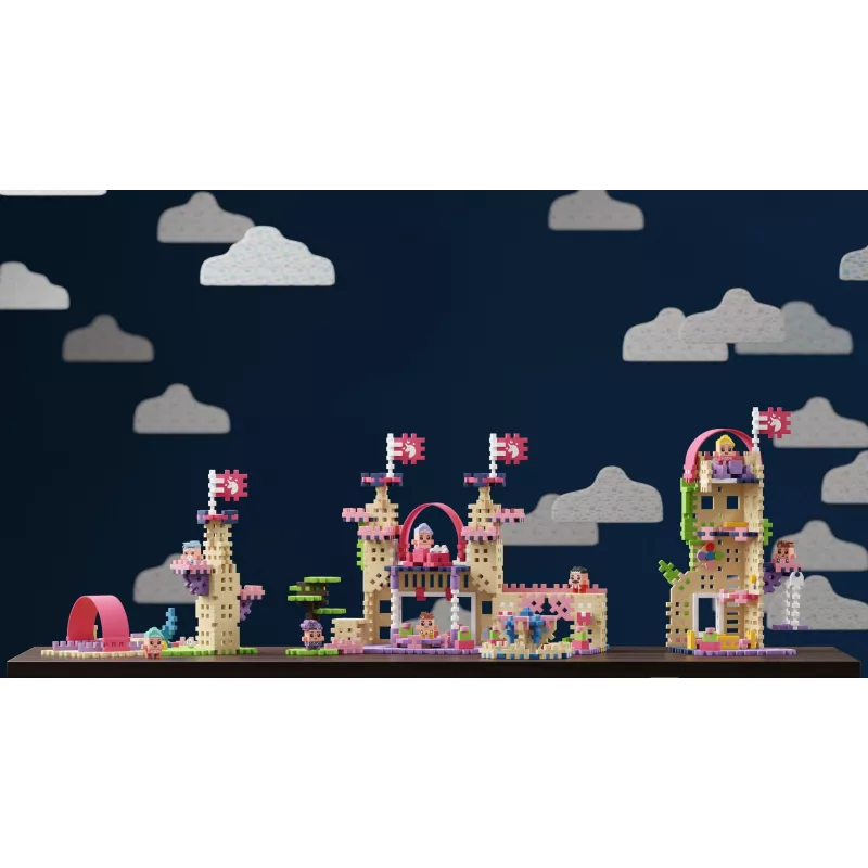 Konstrukcinis rinkinys Marioinex Waffle Mini Blocks Princess – 280 dalių, įvairiaspalvis, dėžutė, nuo 6 metų