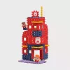 Konstrukcinis rinkinys Marioinex Waffle Blocks Gaisrinė 280 dalių, modelis 906279