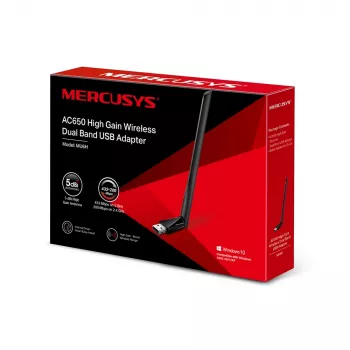 Mercusys AC650 belaidis USB adapteris su didele antena