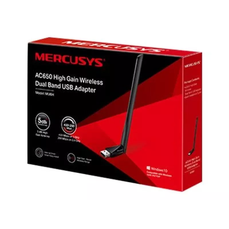 Mercusys AC650 belaidis USB adapteris su didele antena