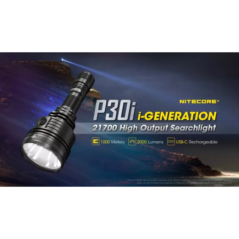 Nitecore P30i Juodas Rankinis Žibintuvėlis LED