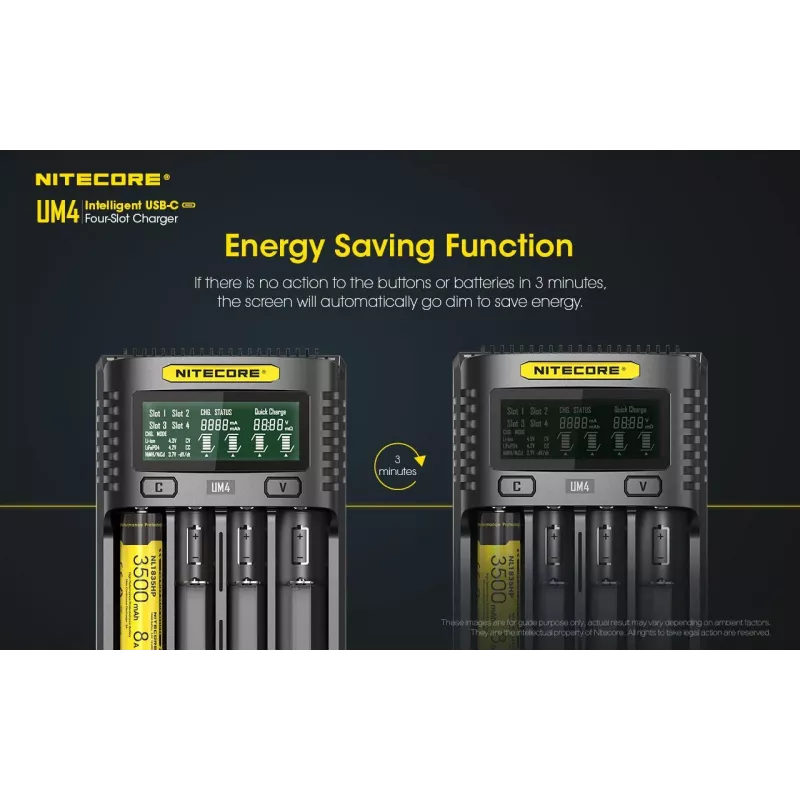 Nitecore UM4 kroviklis buitinėms baterijoms
