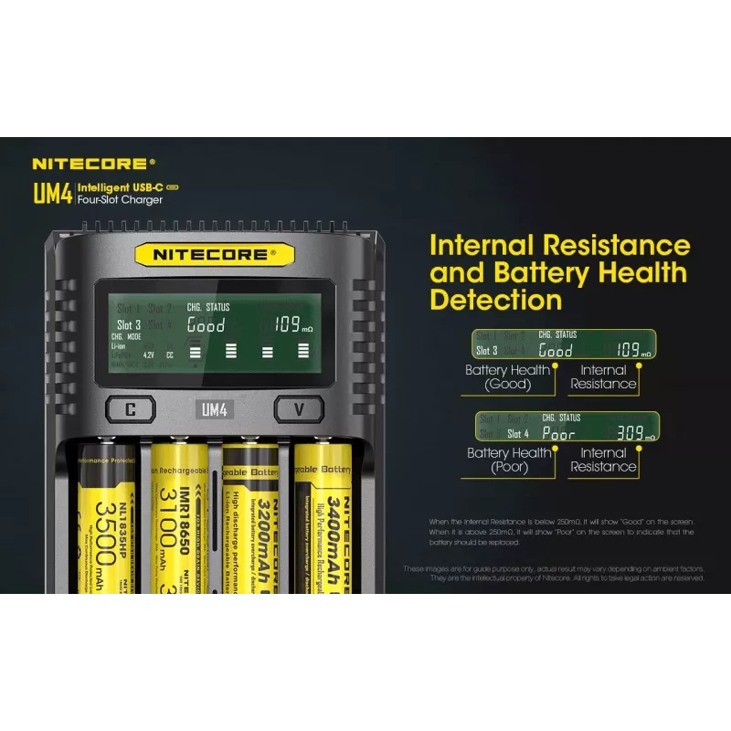 Nitecore UM4 kroviklis buitinėms baterijoms