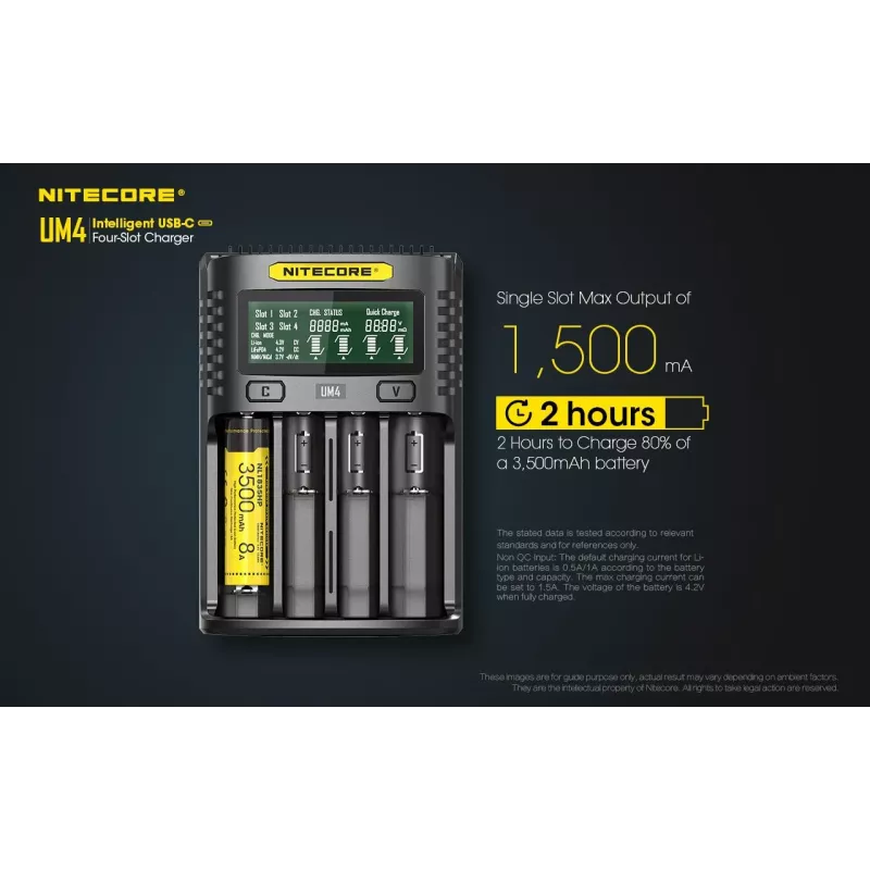 Nitecore UM4 kroviklis buitinėms baterijoms