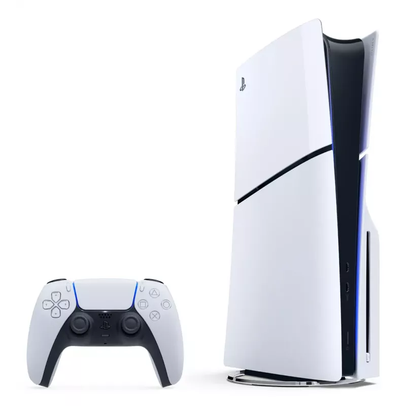 Žaidimų konsolė Sony PlayStation 5 Slim – 1 TB SSD, AMD Ryzen Zen 2 8 branduolių 3,5 GHz, AMD RDNA 2 10,3 TFLOPS, 8K HDR, VR paruošta, Bluetooth 5.1, Wi‑Fi, Gigabit Ethernet