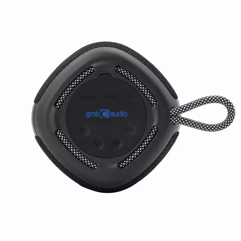 Nešiojamas garsiakalbis Gembird SPK-BT-LED-03-BK Juodas