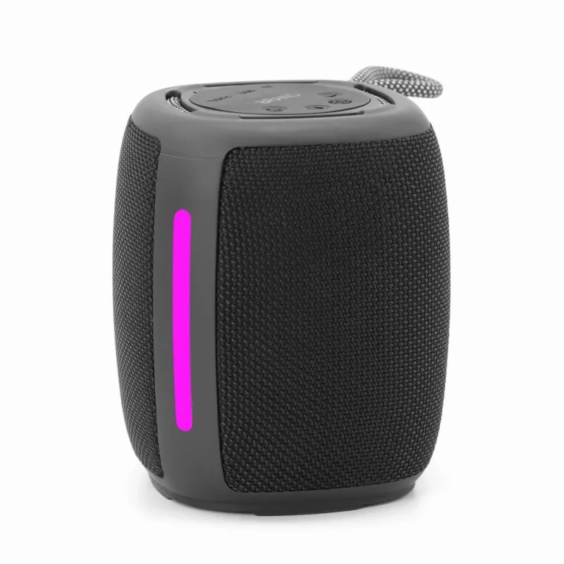 Nešiojamas garsiakalbis Gembird SPK-BT-LED-03-BK Juodas