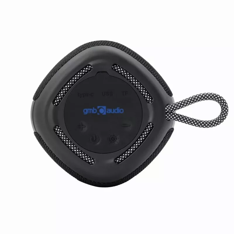Nešiojamas garsiakalbis Gembird SPK-BT-LED-03-BK Juodas