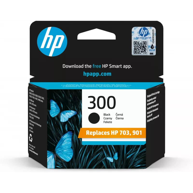 HP 300 original juodi rašalo kasetė Vivera 4 ml, skirta Deskjet D2560 F4280 All-in-One