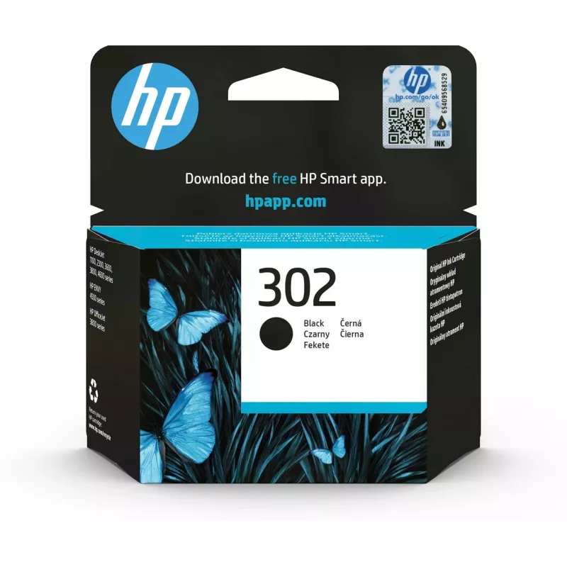 HP 302 Original juoda rašalo kasetė