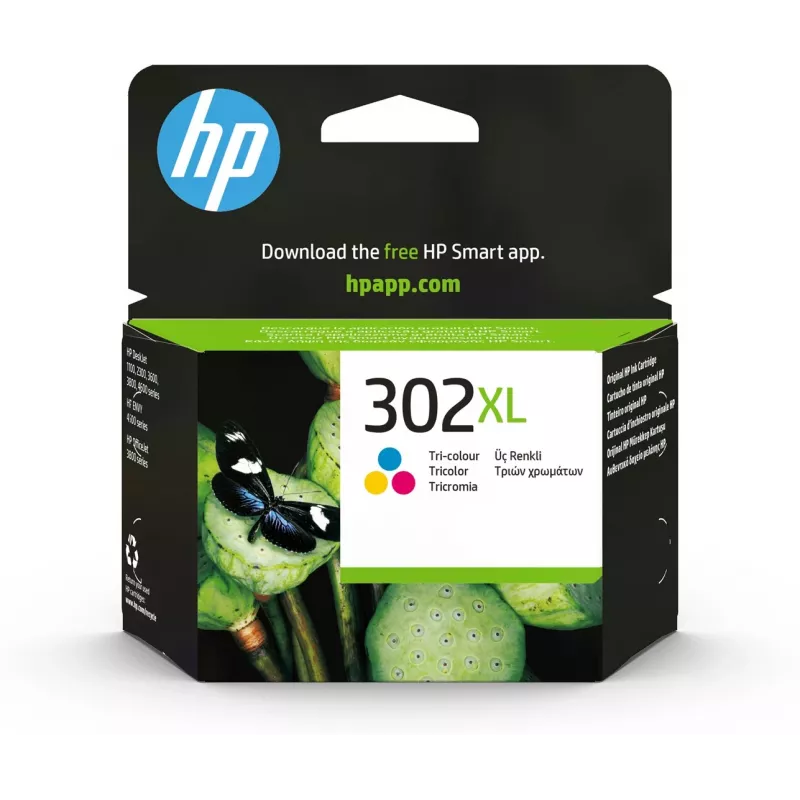 HP 302XL Original didelės talpos trispalvė kasetė