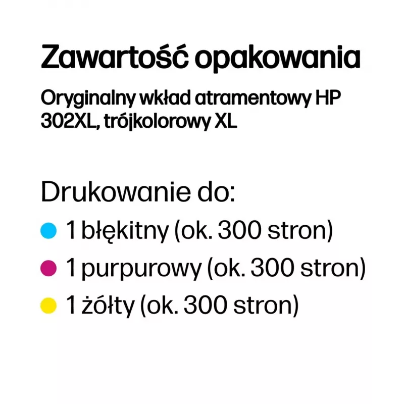HP 302XL Original didelės talpos trispalvė kasetė