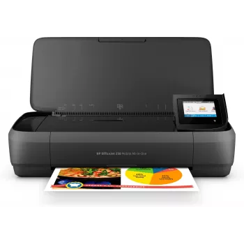 HP Officejet 250 „Visame Viename“ mobilus spalvotas rašalinis daugiafunkcis įrenginys A4, 8 ppm kopijavimas, 10 ppm spausdinimas, 50 lapų, USB, Wi-Fi