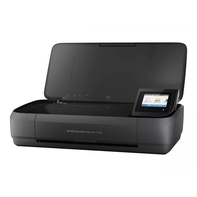 HP Officejet 250 „Visame Viename“ mobilus spalvotas rašalinis daugiafunkcis įrenginys A4, 8 ppm kopijavimas, 10 ppm spausdinimas, 50 lapų, USB, Wi-Fi