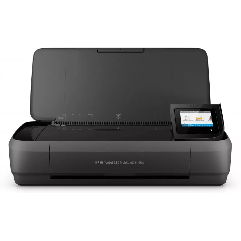 HP Officejet 250 „Visame Viename“ mobilus spalvotas rašalinis daugiafunkcis įrenginys A4, 8 ppm kopijavimas, 10 ppm spausdinimas, 50 lapų, USB, Wi-Fi