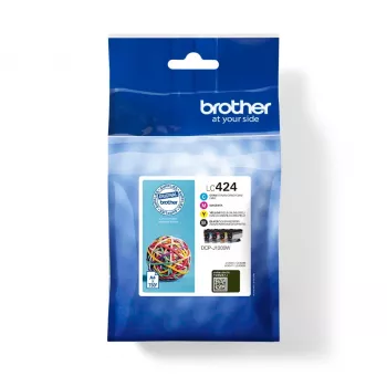 Originalus rašalo kasetės rinkinys Brother LC424VAL Multipack (juoda, žydra, purpurinė, geltona)