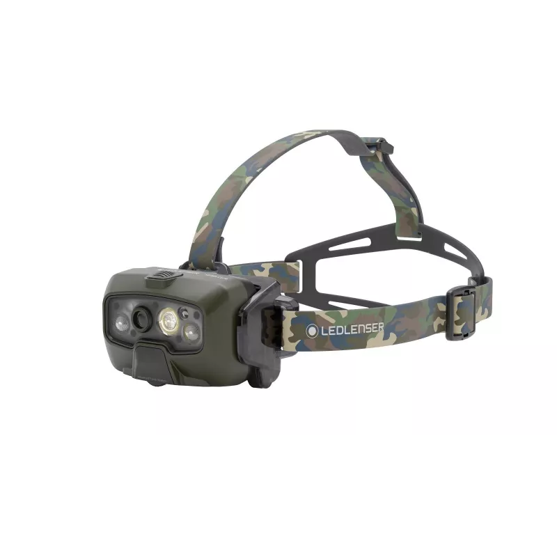 Ledlenser HF8R Core RGB Camouflage – priekinė LED lempa, žalia